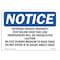 Signmission OSHA Notice, 5" Height, Entering Private Property Stay Below High Sign, 7" X 5", Landscape OS-NS-D-57-L-12089 - alternate 1